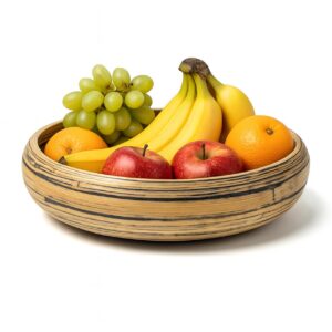 Bamboo Fruit Bowl & Home Decor Bowl (Dark Natural)