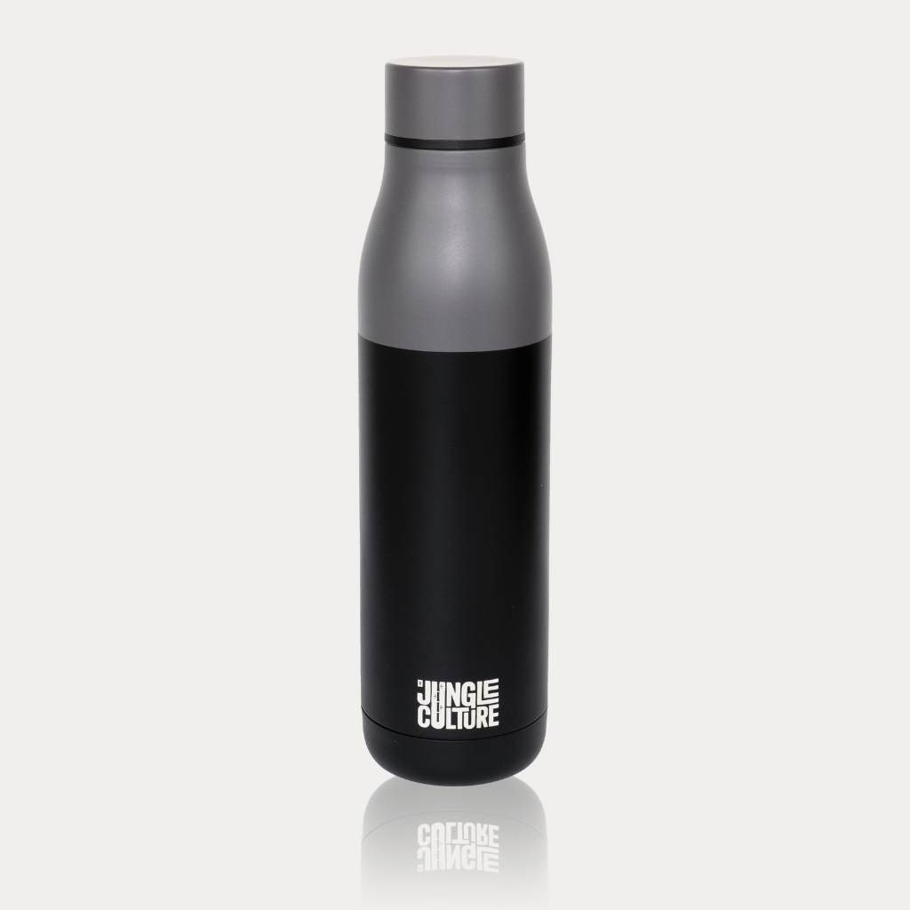 Reusable Stainless Steel Water Bottle (Matt Effect Black) - Imagen 6